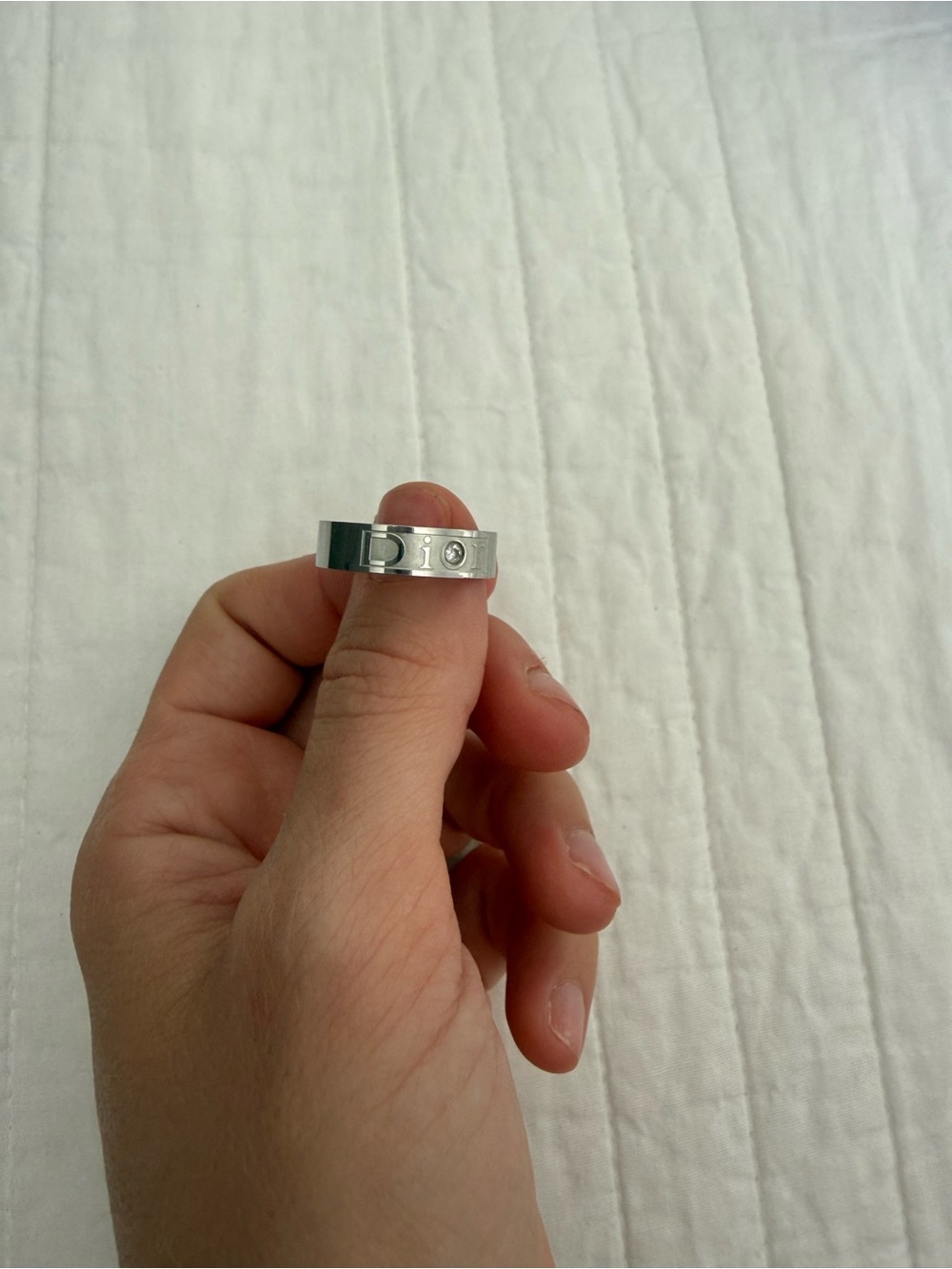 Men’s Silver Logo Band Ring